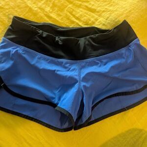Lululemon Athletica Blue and Black Athletic Shorts